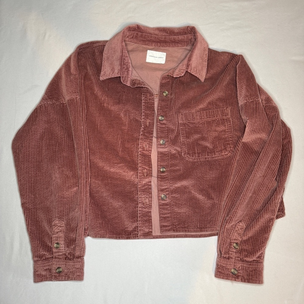 American Eagle Corduroy Mauve Jacket Size Small